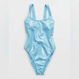 Aerie Metallic Babewatch Cheekiest One Piece Swimsuit Medium